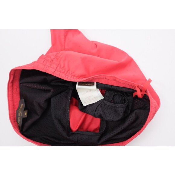 Louis Vuitton XS swim trunks shorts red LV monogram drawstring pockets - Picture 9 of 13